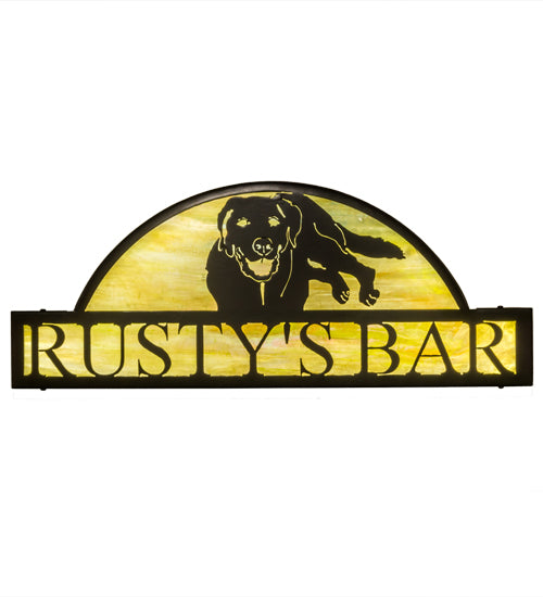 Meyda 30"W Personalized Rusty's Bar Sign- 174058