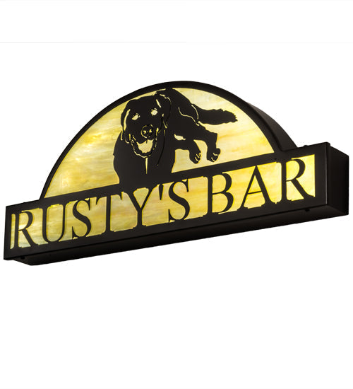 Meyda 30"W Personalized Rusty's Bar Sign- 174058