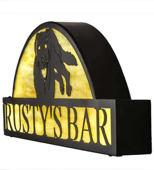 Meyda 30"W Personalized Rusty's Bar Sign- 174058