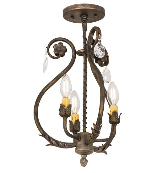 Meyda 12"W Antonia 3 LT Chandelier- 174340