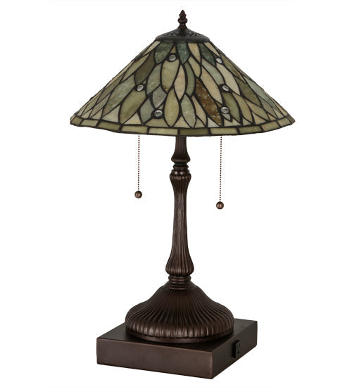 Meyda 24" High Dew Drop Jadestone Table Lamp - 177068