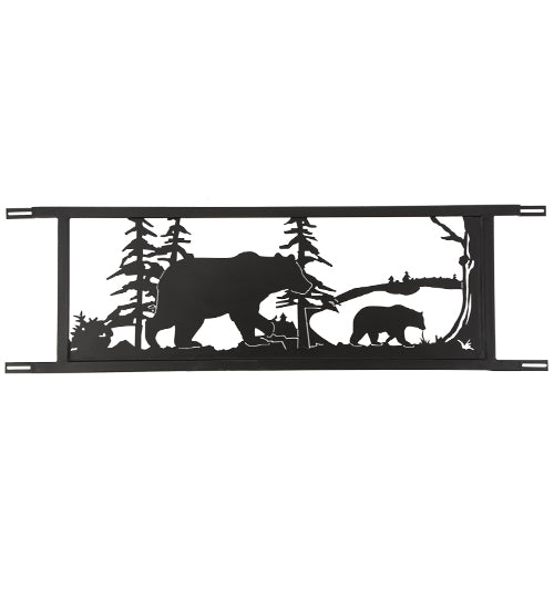 Meyda 94.5"W Neversink Bridge Black Bear Decor '179786