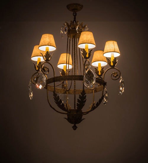 Meyda 26" Wide Antonia 6 Light Chandelier- 180943