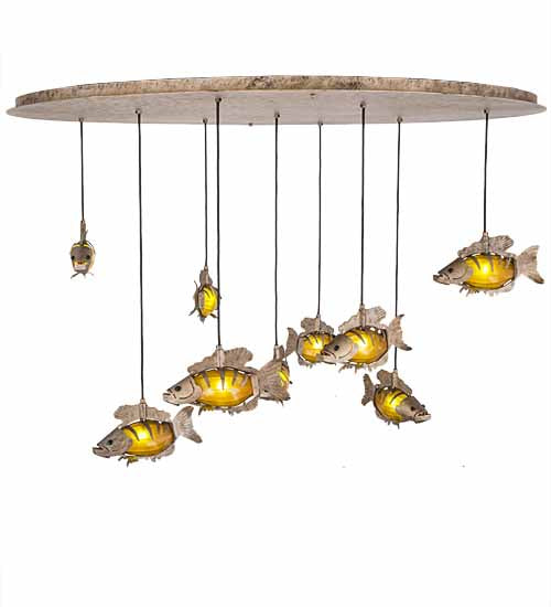 Meyda 56"w Tiervis 9 Lt Cascading Pendant- 182290