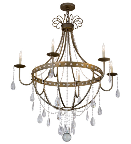 Meyda 42"W Azaleia 6 LT Chandelier- 182546