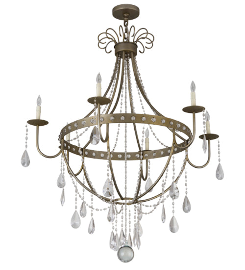 Meyda 42"W Azaleia 6 LT Chandelier- 182546