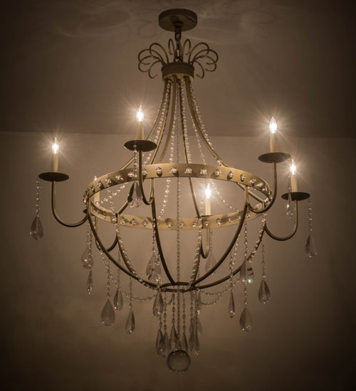 Meyda 42"W Azaleia 6 LT Chandelier- 182546