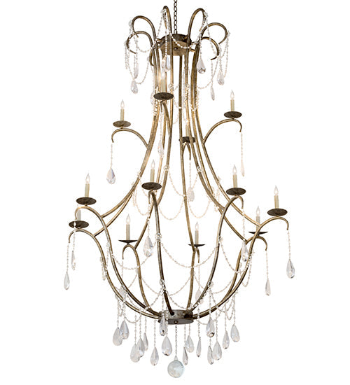 Meyda 54"W Kaitlynn 12 LT Two Tier Chandelier- 182547