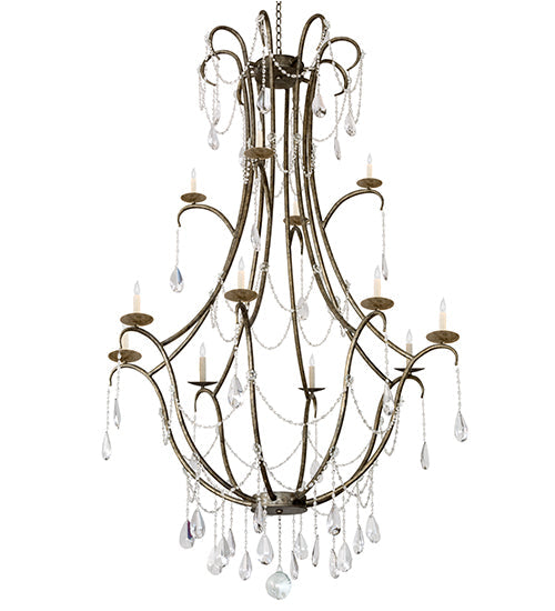 Meyda 54"W Kaitlynn 12 LT Two Tier Chandelier- 182547