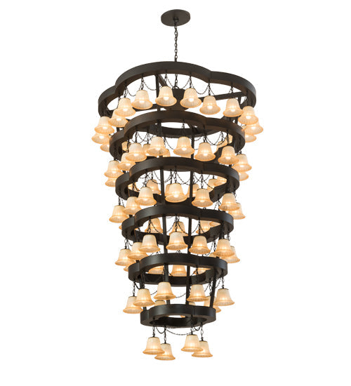 Meyda 60"W Cretella 72 LT Six Tier Chandelier 188855