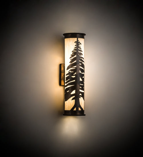 Meyda 5" Wide Pine Tree Wall Sconce 190060