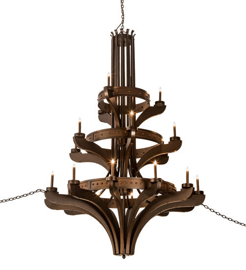 Meyda 61" Wide Castilla 21 Light Three Tier Chandelier 196460