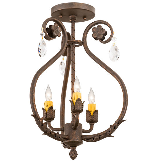 Meyda 12" Wide Antonia 3 Light Chandelier- 199249