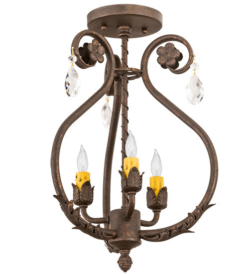 Meyda 12" Wide Antonia 3 Light Chandelier- 199249