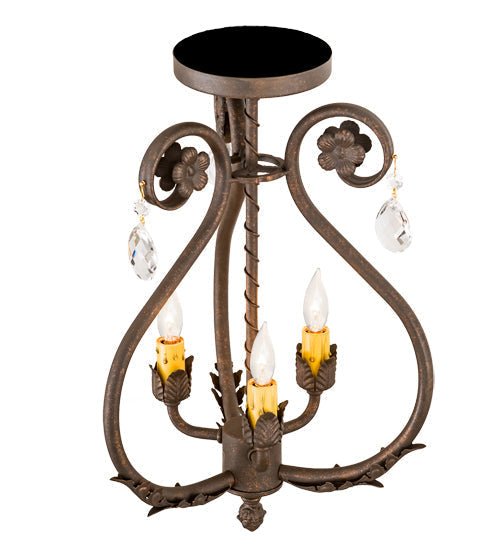 Meyda 12" Wide Antonia 3 Light Chandelier- 199249