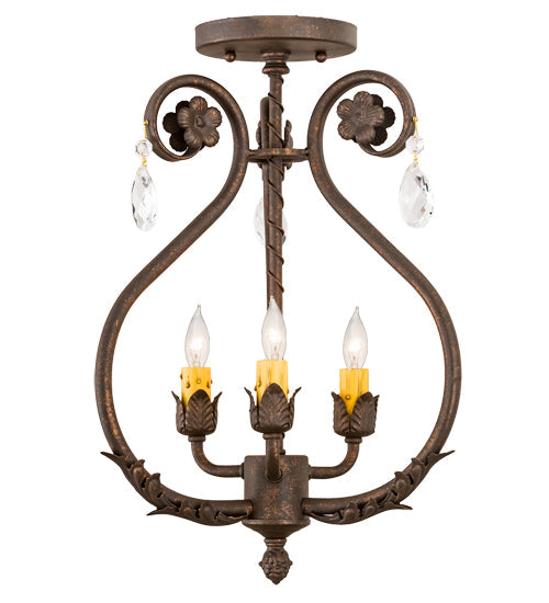 Meyda 12" Wide Antonia 3 Light Chandelier- 199249