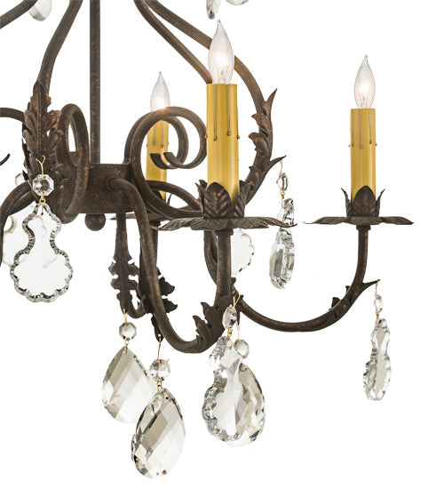 Meyda 24" Wide Chantilly 5 Light Chandelier- 199258