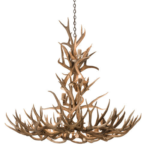 Meyda 52" Wide Antlers Mule Deer 12 Light Chandelier- 200432