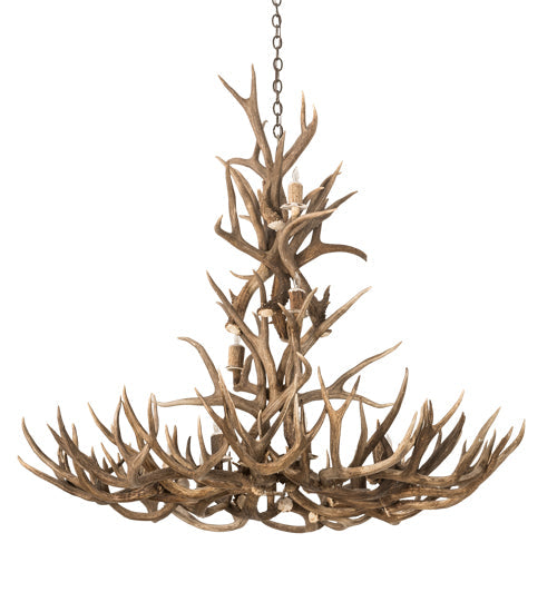 Meyda 52" Wide Antlers Mule Deer 12 Light Chandelier- 200432