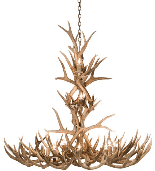 Meyda 52" Wide Antlers Mule Deer 12 Light Chandelier- 200432