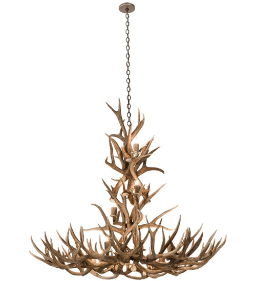 Meyda 52" Wide Antlers Mule Deer 12 Light Chandelier- 200432