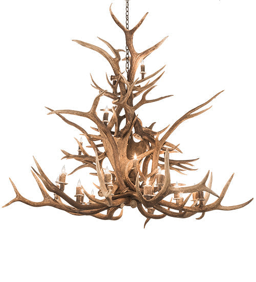 Meyda 72" Wide Antlers Elk 24 Light Chandelier- 200433