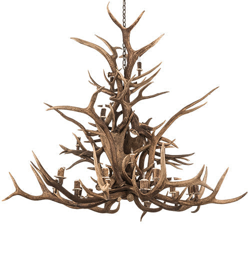 Meyda 72" Wide Antlers Elk 24 Light Chandelier- 200433