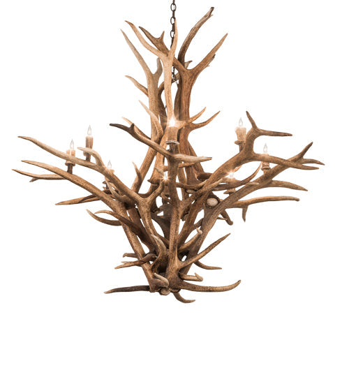 Meyda 59" Wide Antlers Elk 8 Light Chandelier- 200435