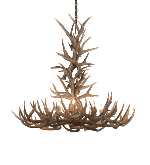 Meyda 43" Wide Antlers Whitetail Deer 8 LT Chandelier- 200436