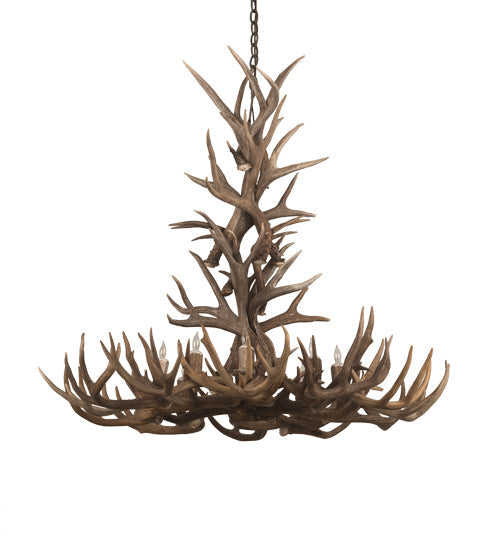 Meyda 43" Wide Antlers Whitetail Deer 8 LT Chandelier- 200436