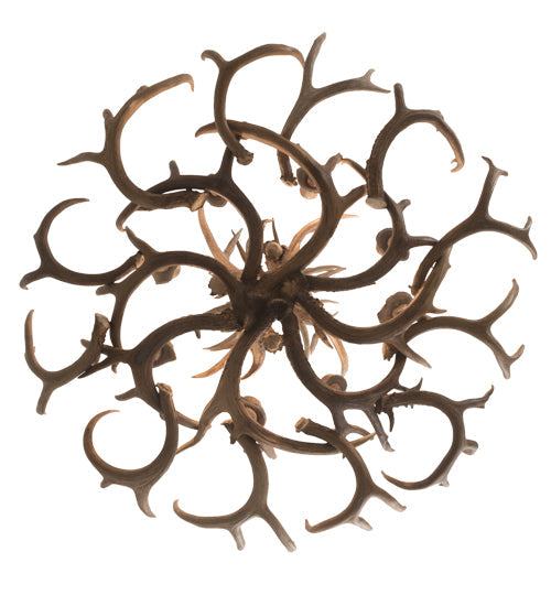 Meyda 43" Wide Antlers Whitetail Deer 8 LT Chandelier- 200436