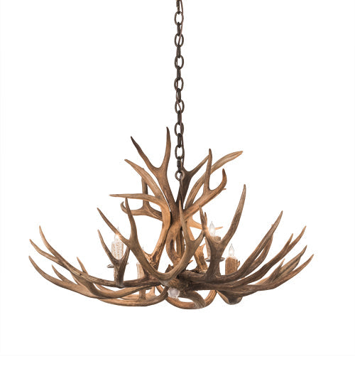 Meyda 33" Wide Antlers Whitetail Deer 4 LT Chandelier- 200437