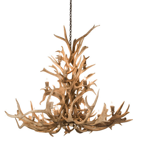 Meyda  65" Wide Antlers Elk 18 Light Chandelier- 200451