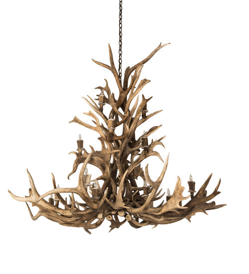 Meyda  65" Wide Antlers Elk 18 Light Chandelier- 200451