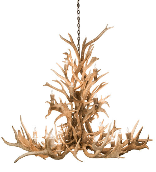 Meyda  65" Wide Antlers Elk 18 Light Chandelier- 200451