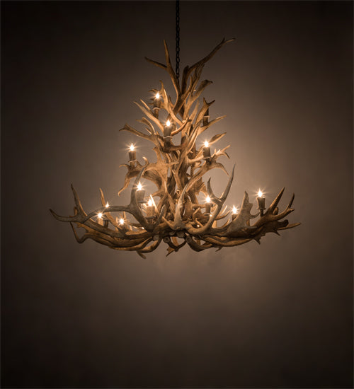 Meyda  65" Wide Antlers Elk 18 Light Chandelier- 200451