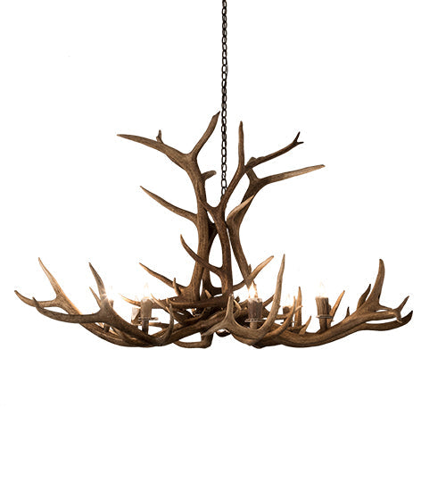 Meyda 66" Wide Antlers Elk 8 LT Chandelier- 200452