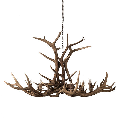 Meyda 66" Wide Antlers Elk 8 LT Chandelier- 200452