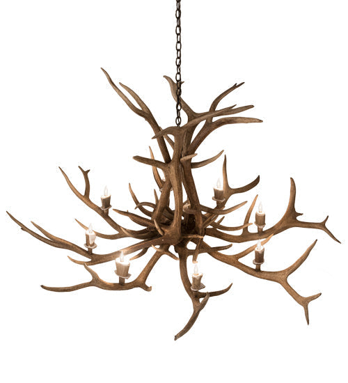 Meyda 66" Wide Antlers Elk 8 LT Chandelier- 200452