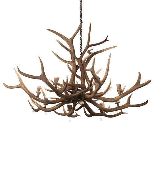 Meyda 66" Wide Antlers Elk 8 LT Chandelier- 200452