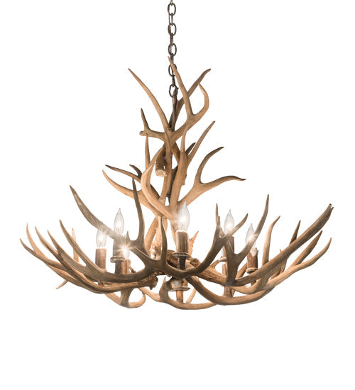 Meyda 32" Wide Antlers Mule Deer 8 Light Chandelier- 200453