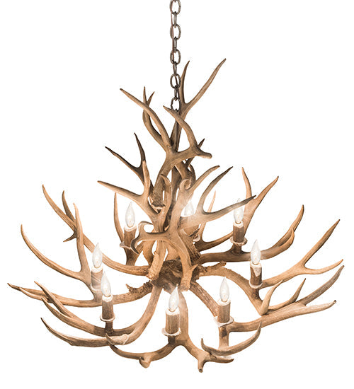 Meyda 32" Wide Antlers Mule Deer 8 Light Chandelier- 200453