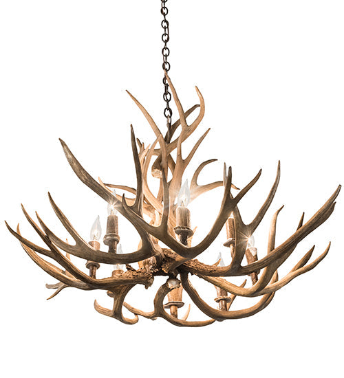 Meyda 32" Wide Antlers Mule Deer 8 Light Chandelier- 200453