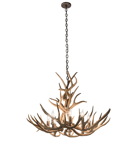 Meyda 32" Wide Antlers Mule Deer 8 Light Chandelier- 200453