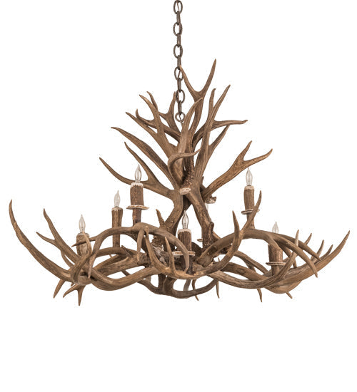 Meyda 39" Long Antlers 8 Light Oblong Chandelier- 200456