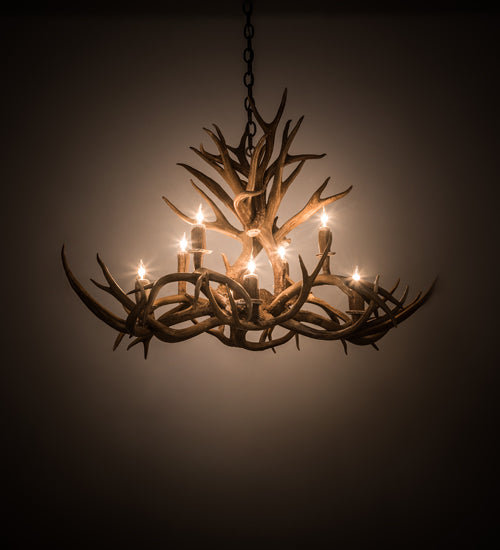 Meyda 39" Long Antlers 8 Light Oblong Chandelier- 200456