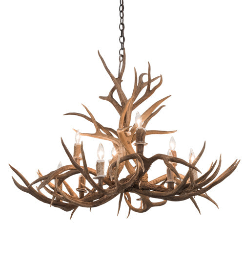 Meyda 42" Wide Antlers Mule Deer 10 LT Chandelier- 200458