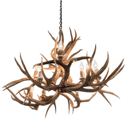 Meyda 42" Wide Antlers Mule Deer 10 LT Chandelier- 200458