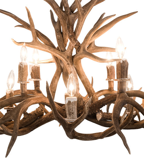 Meyda 42" Wide Antlers Mule Deer 10 LT Chandelier- 200458