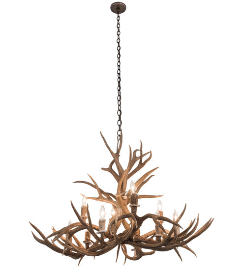 Meyda 42" Wide Antlers Mule Deer 10 LT Chandelier- 200458